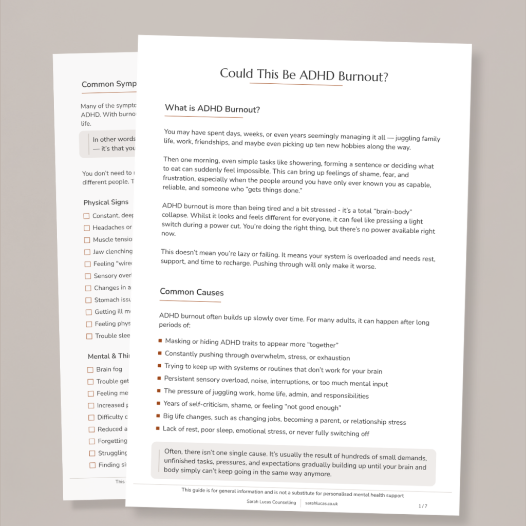 Preview of adhd burnout guide resource for neurodivergent adults